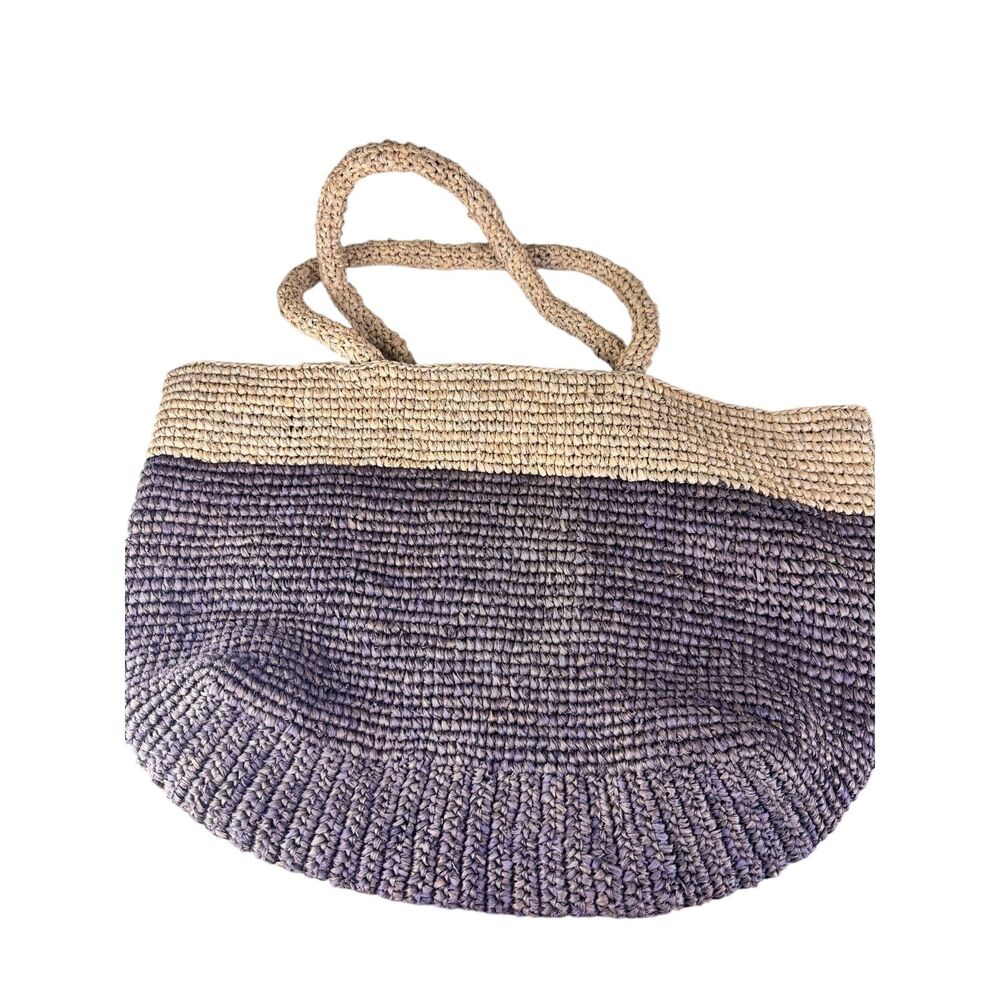 OndadeMar Woven Tote Bag Palm Leaf Coastal Beach Travel NEW